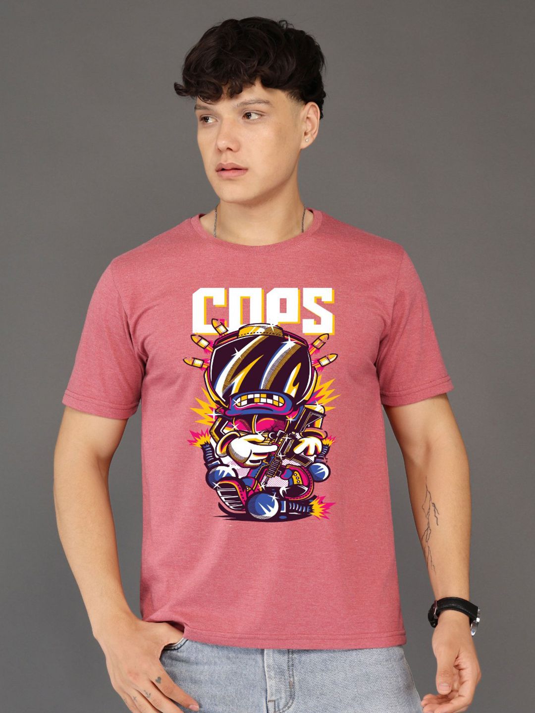 Pure Cotton Round-Neck T-shirt