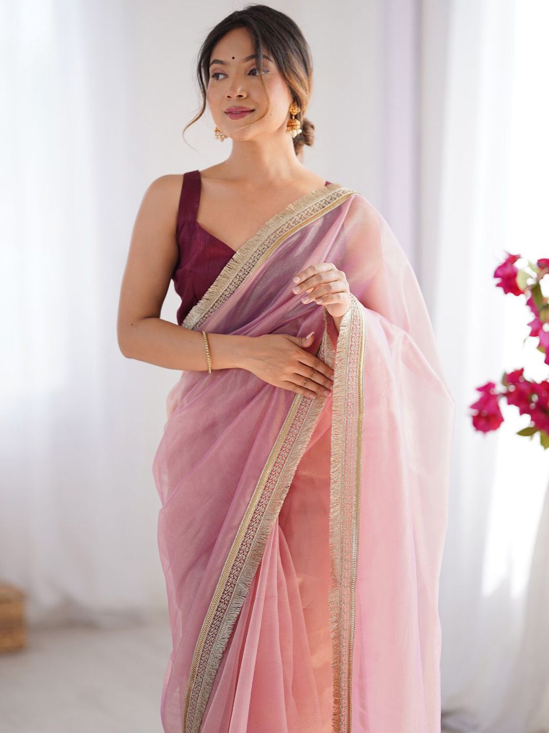 Net  Embellished Saree